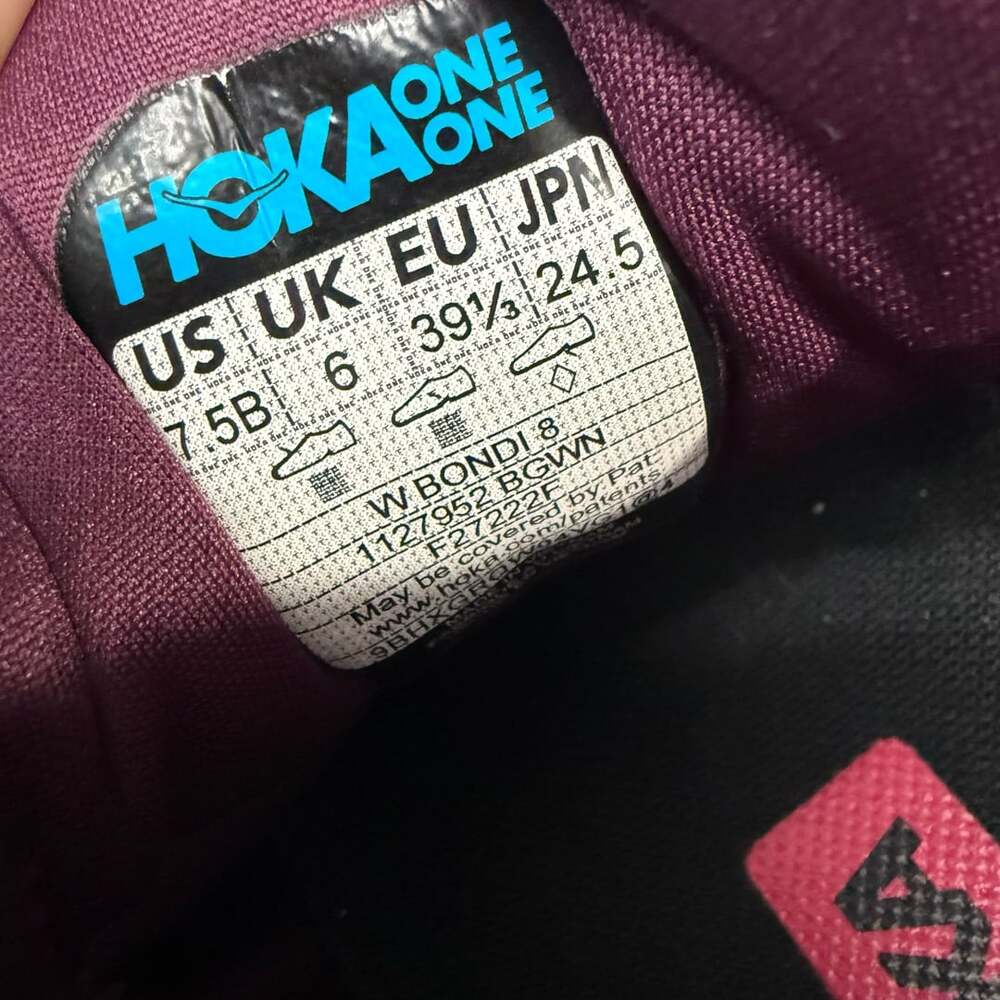 Hoka One One Women's Bondi 8 Running Shoes Beautyberry Grape Wine Size 7.5B - Picture 5 of 12